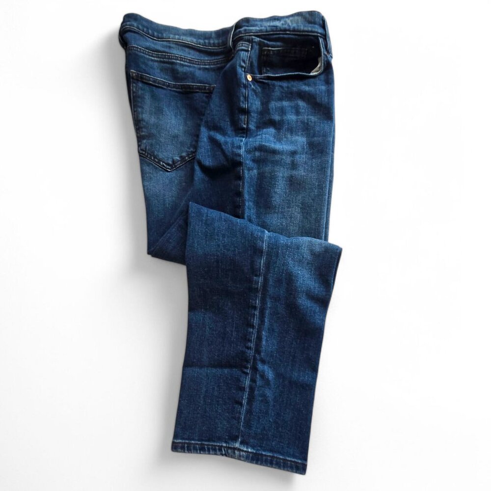 Loft Outlet Womens Button Fly Blue Denim Boyfrniend Jeans Size 14 - Picture 2 of 10